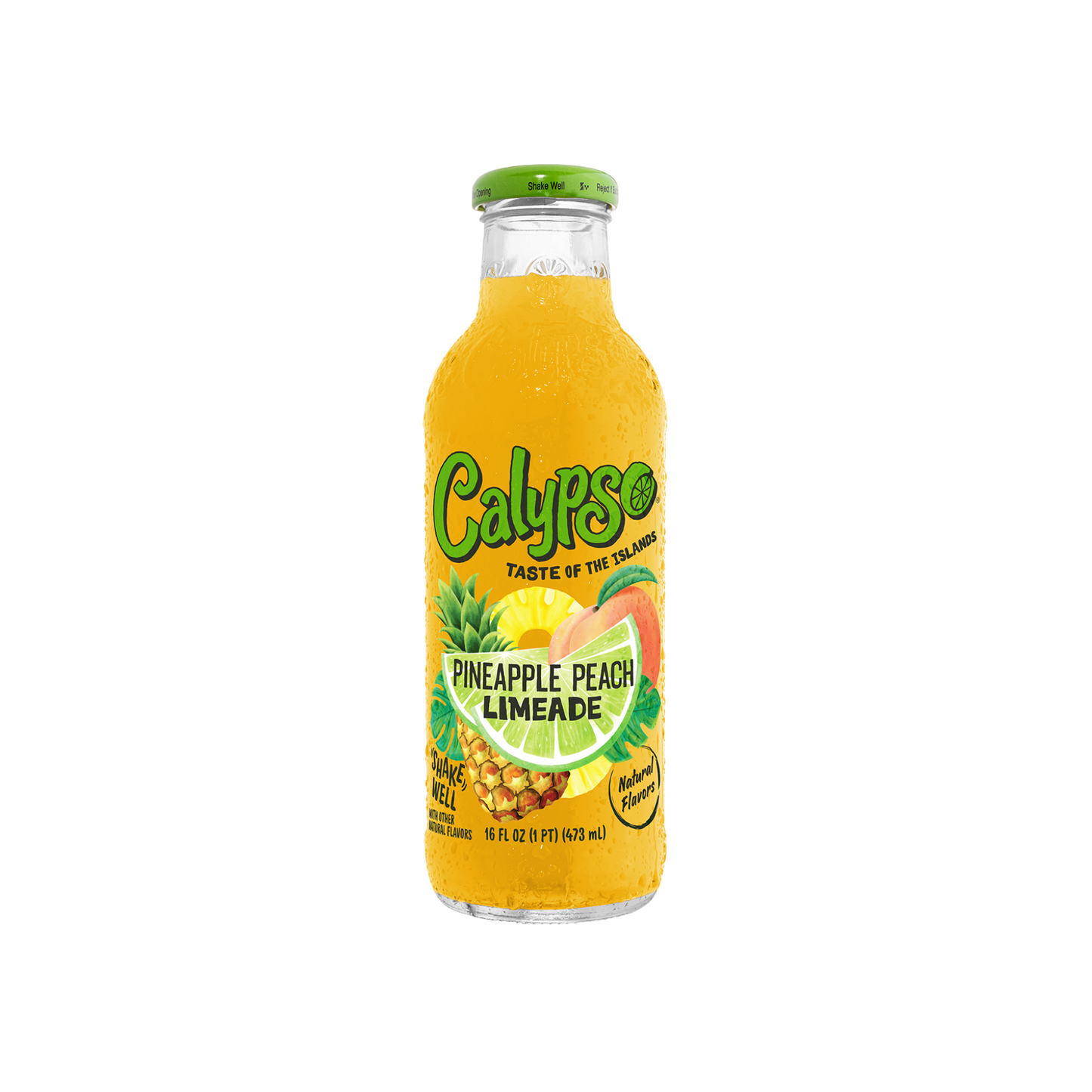 Calypso Pineapple Peach Lemonade Glass Bottle 16 Oz - 12 Pack