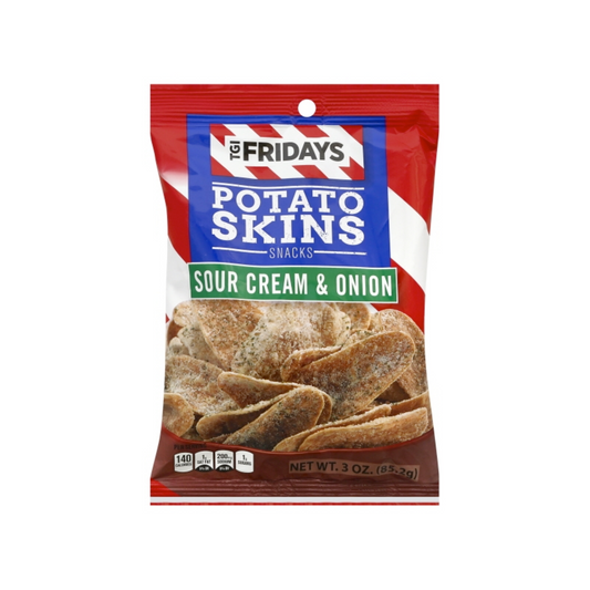 TGI Fridays Potato Skins Sour Cream & Onion 3 Oz / 6 Pack
