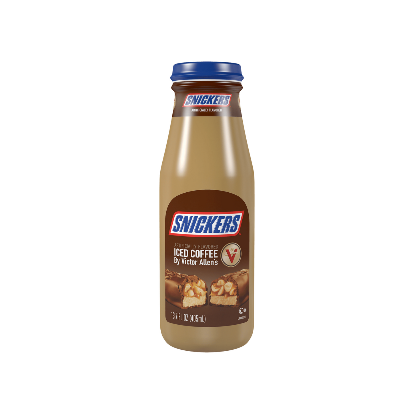 Victor Allen's Snickers Iced Coffee Glass Bottle 13.7 Oz - 12 Pack